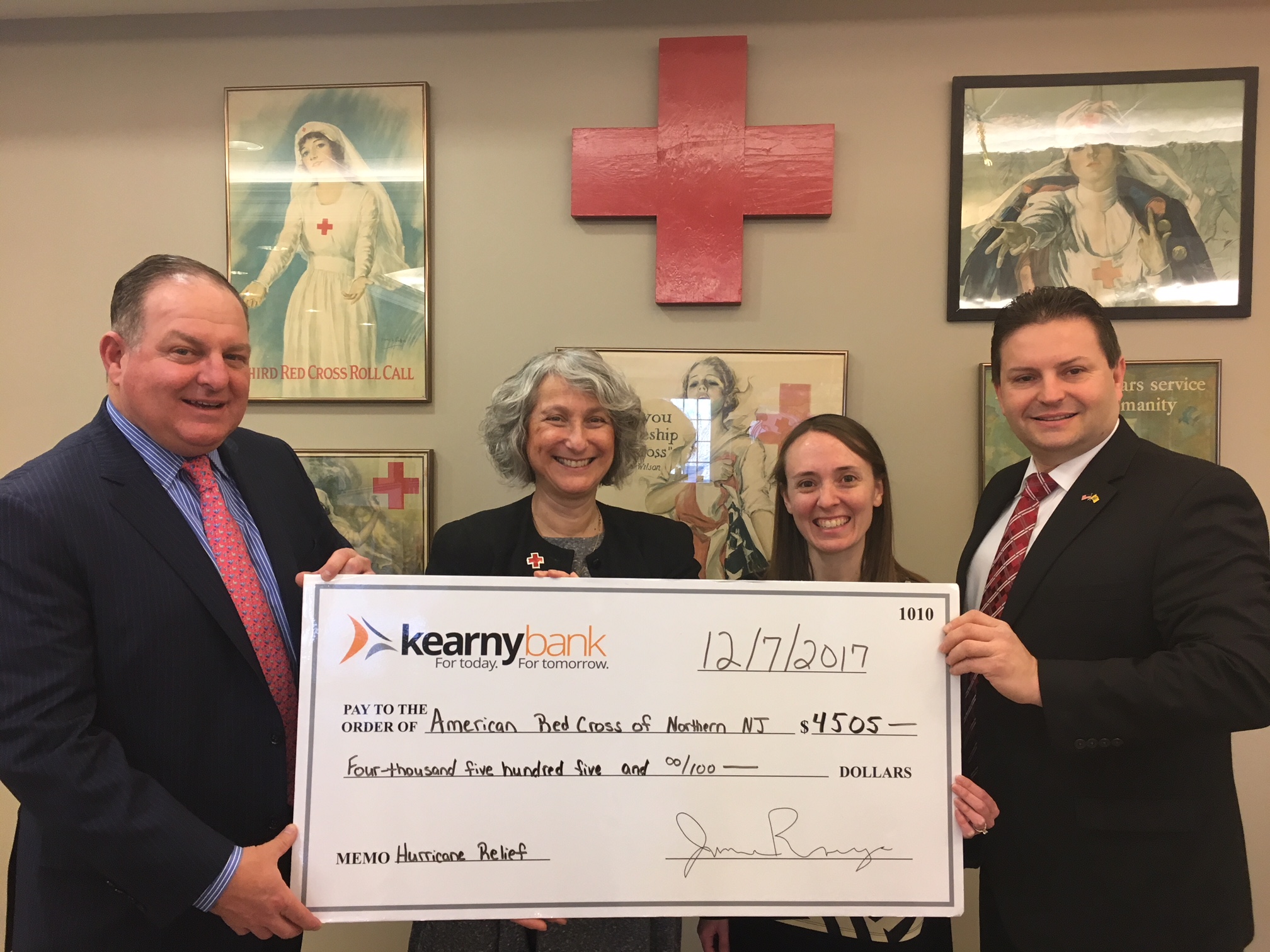 Kearny Bank raises more than ,000 for Hurricane Relief Fund 